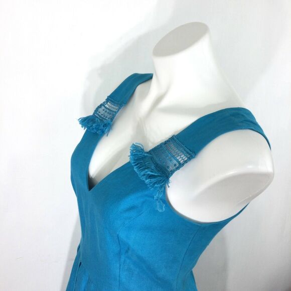 BELLE BADGLEY MISCHKA A-Line Fit & Flare ELLA Linen Dress Size 2 NWT - Picture 2 of 9